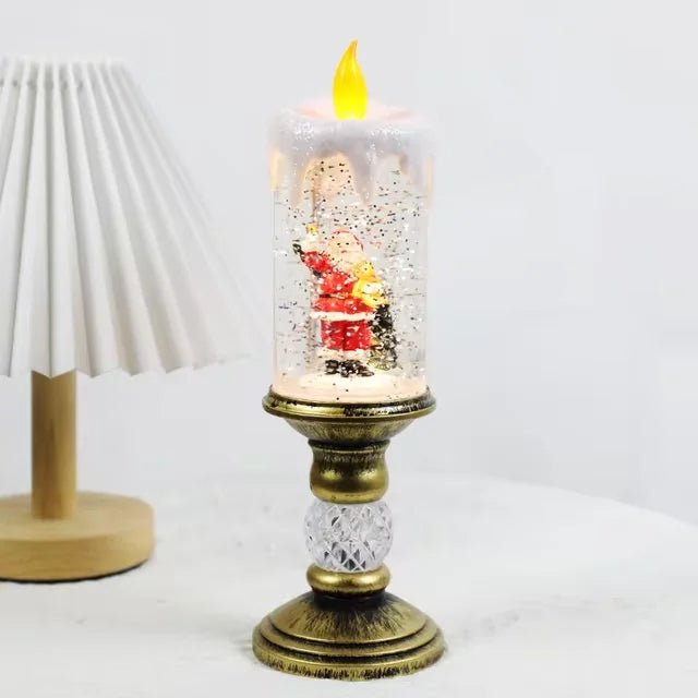 Sandsberg | LED Weihnachtskerzenlichter mit traumhaftem Schneeflocken Spieluhr