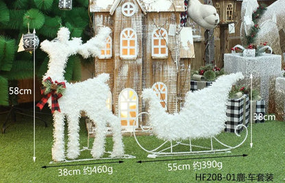 Sandsberg | LED Weihnachten Weihnachtsbaum, Schneemann oder Geschenkbox Dekoration – Schneemann & Rehkitz Baum Dekorationen, Perfekte Feiertagsornamente & Neujahrsgeschenke