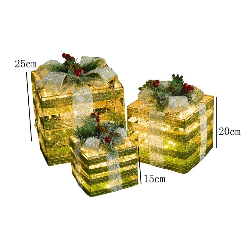 Sandsberg | LED Weihnachten Weihnachtsbaum, Schneemann oder Geschenkbox Dekoration – Schneemann & Rehkitz Baum Dekorationen, Perfekte Feiertagsornamente & Neujahrsgeschenke