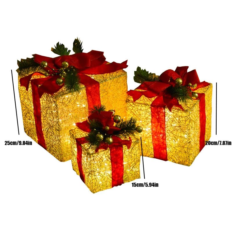 Sandsberg | LED Weihnachten Weihnachtsbaum, Schneemann oder Geschenkbox Dekoration – Schneemann & Rehkitz Baum Dekorationen, Perfekte Feiertagsornamente & Neujahrsgeschenke