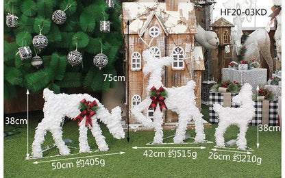 Sandsberg | LED Weihnachten Weihnachtsbaum, Schneemann oder Geschenkbox Dekoration – Schneemann & Rehkitz Baum Dekorationen, Perfekte Feiertagsornamente & Neujahrsgeschenke