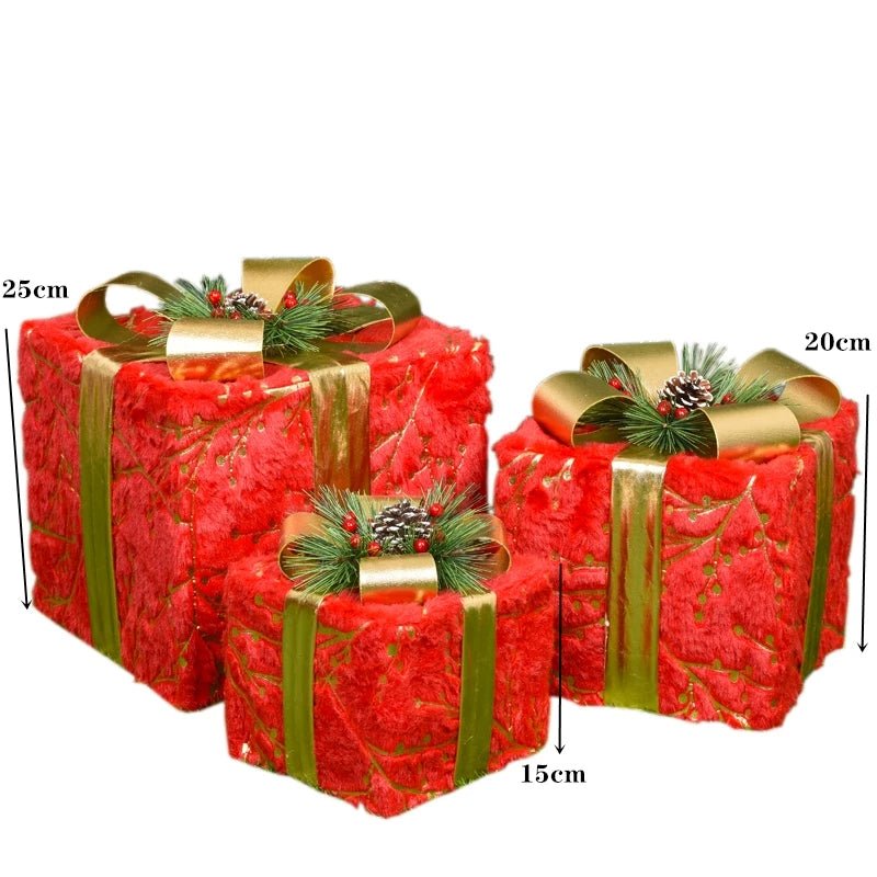 Sandsberg | LED Weihnachten Weihnachtsbaum, Schneemann oder Geschenkbox Dekoration – Schneemann & Rehkitz Baum Dekorationen, Perfekte Feiertagsornamente & Neujahrsgeschenke