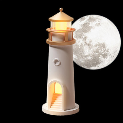 Sandsberg | Lighthouse Moon Projection Lamp – Dimmbares Bluetooth Ambient Light mit Bewegungssensor, perfekt für nächtliche Ruhe & Weihnachtsgeschenke