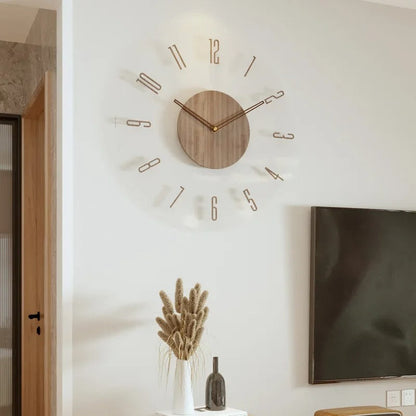 Sandsberg | Moderne Wanduhr aus Holz – Minimalistisches und elegantes Design für das Wohnzimmer