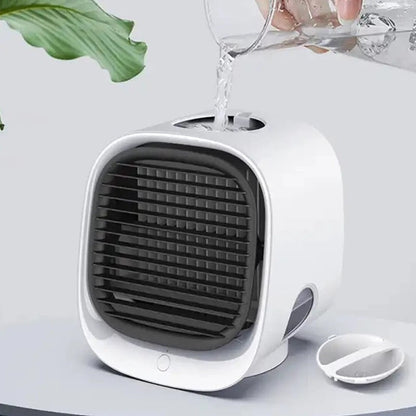 Kompakte Klimaanlage | 2-in-1 Luftkühler und Luftbefeuchter für zu Hause oder das Büro