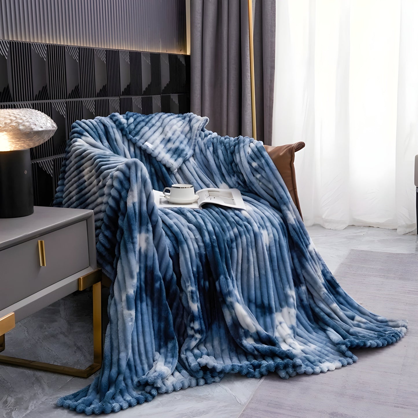 FlannelDream Decke - Tie Dye Flanell Fleece Decke