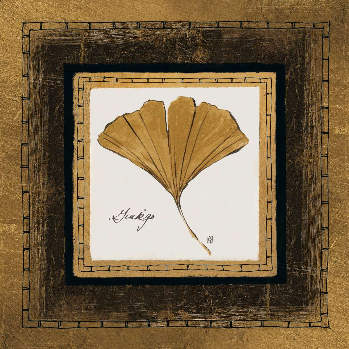 Sandsberg | Vergoldete Ginkgo Wandkunst