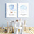 Islamic Ramadan Moon and Stars Children's Room - Canvas Wall Art Print
