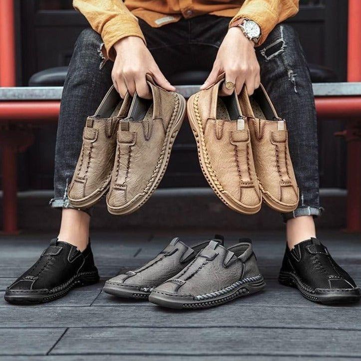 Herren Freizeitschuhe Bequeme Sneaker Slipper Flach