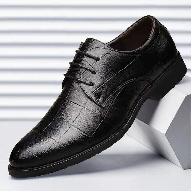 Herren Freizeit Schuhe Qualitäts Patent Schwarz Leder Weiche Dress Schuhe Flach Klassisch Oxford