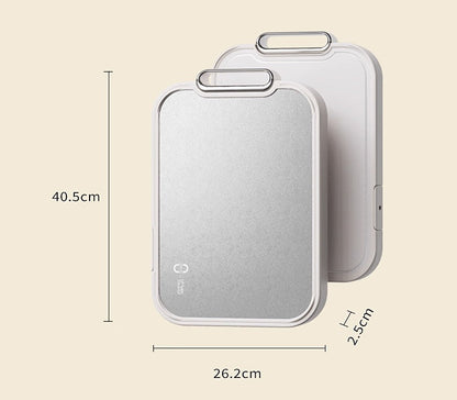 Sandsberg | Reine Titan doppelseitige Schneidebrett - Antibakteriell, Schimmelresistent, Lebensmittelgeeignet Küchen-Essential