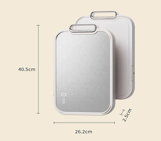 Sandsberg | Reine Titan doppelseitige Schneidebrett - Antibakteriell, Schimmelresistent, Lebensmittelgeeignet Küchen-Essential