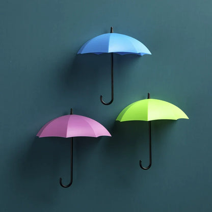 Sandsberg | Niedlicher Regenschirm Wandhaken - Bohrenfreier Schlüssel- & Mäntelhaken