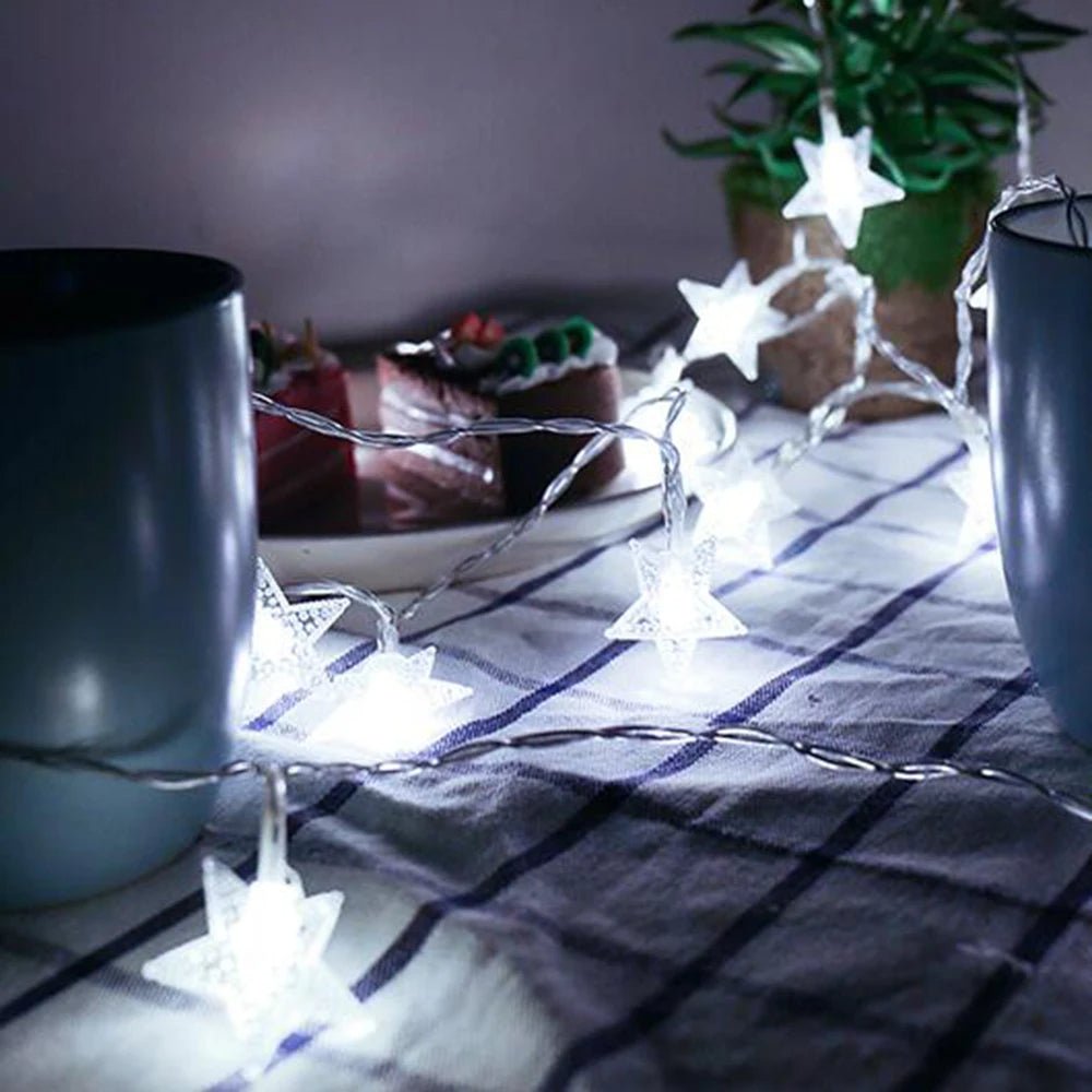 Sandsberg | Outdoor Star LED Lichterkette – Verzaubernde Girlandenlichter für Hochzeiten, Partys und Weihnachten
