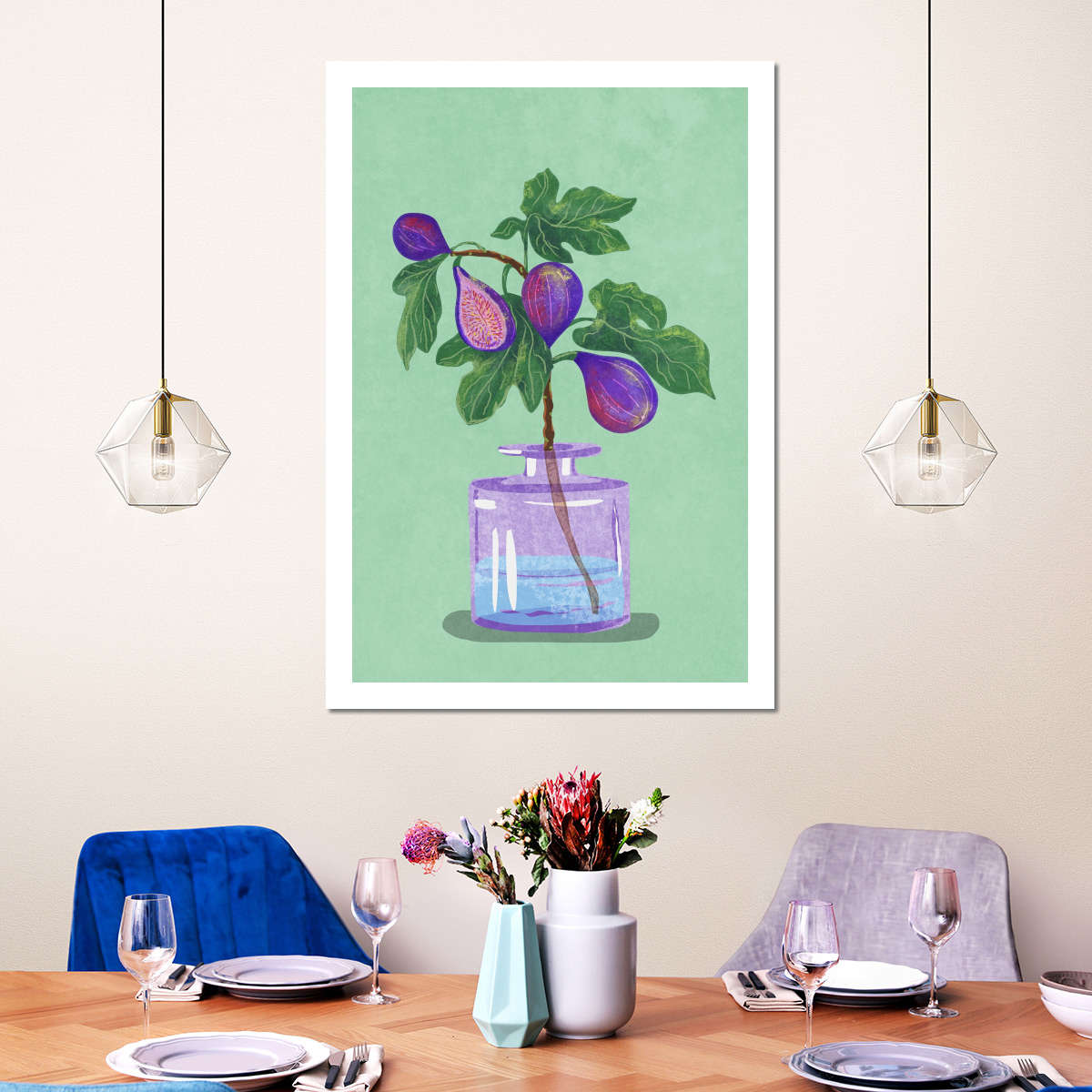 Sandsberg | Figs Branch In Vase Wandkunst