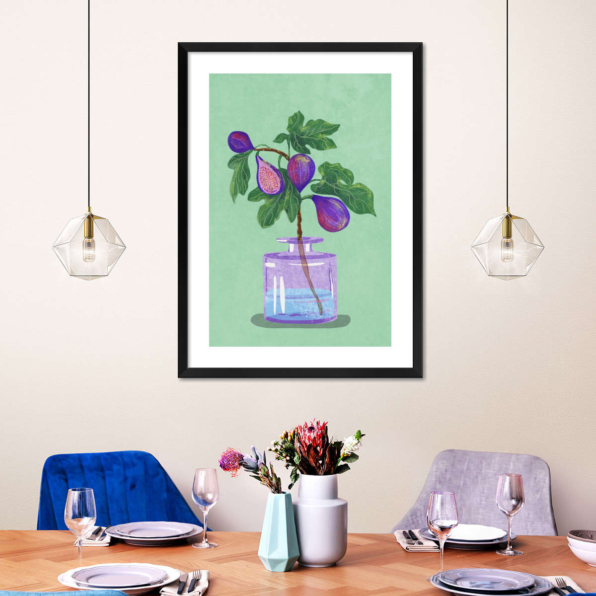 Sandsberg | Figs Branch In Vase Wandkunst