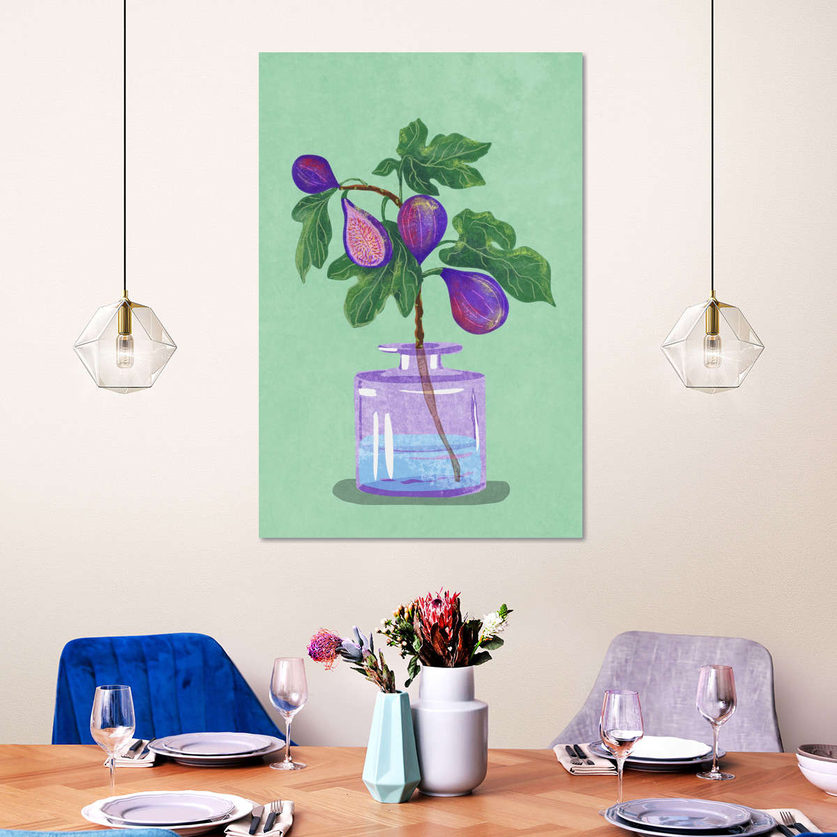 Sandsberg | Figs Branch In Vase Wandkunst