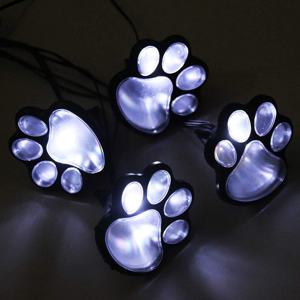 Paw Print Solarbetriebene Lampen (4 Stück)