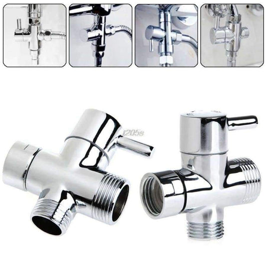 Badezimmerarmatur T-Adapter 3-Wege-Ventil für Wasserumsteller Bad Toilette Bidet Sprühkopf Duschkopf Neu Q01 Dropship