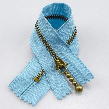 10 pieces Meetee metal zippers 15/20/30/40cm 3# continuous zipper bronze for DIY sewing projects bags jeans shoes clothing tailoring craft supplies