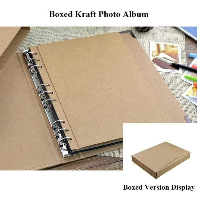 30 Seiten Blanko/Losblätter Fotoalbum Scrapbook Handgemacht/Hochzeit/DIY/Selbstklebend/Papier Fotoalbumhülle Kraftalbum für Fotos