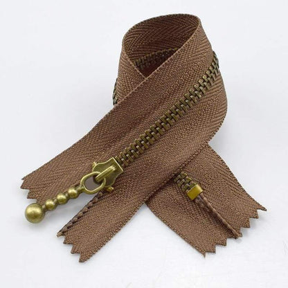 10 pieces Meetee metal zippers 15/20/30/40cm 3# continuous zipper bronze for DIY sewing projects bags jeans shoes clothing tailoring craft supplies
