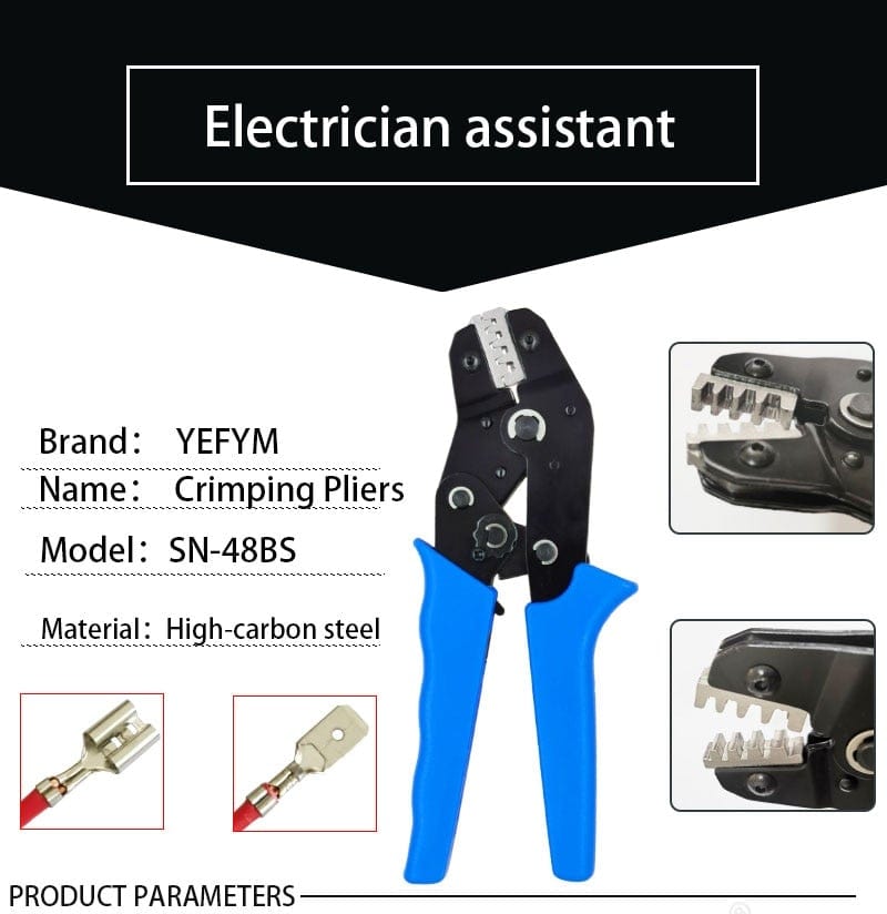 Crimping tool SN-48BS/2549 for Tab 2.8 4.8 6.3 XH2.54 SM2.5 DuPont2.54 connections Auto plug cable electrician tool set