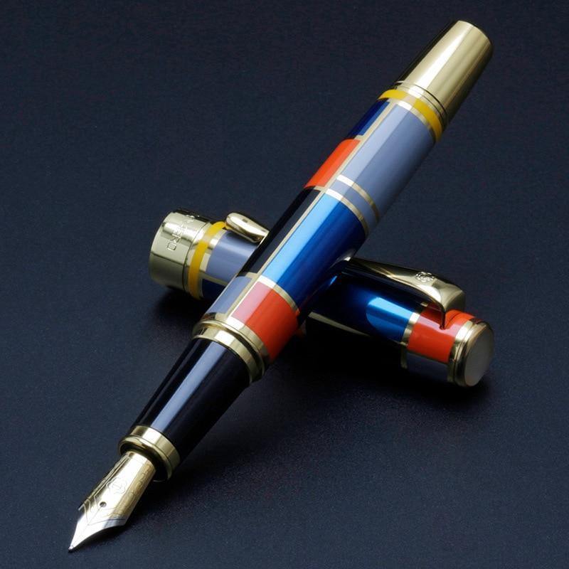 Füllfederhalter Vollmetall Goldener Clip Luxus Tinte Stifte Caneta Schreibwaren Büromaterialien