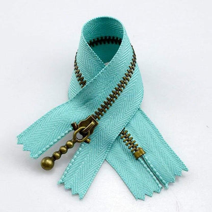 10 pieces Meetee metal zippers 15/20/30/40cm 3# continuous zipper bronze for DIY sewing projects bags jeans shoes clothing tailoring craft supplies