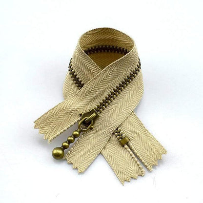 10 pieces Meetee metal zippers 15/20/30/40cm 3# continuous zipper bronze for DIY sewing projects bags jeans shoes clothing tailoring craft supplies