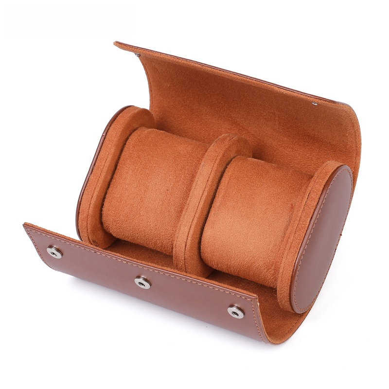 Vintage Leder 3-Slot Herren Uhrenbox für Reisen