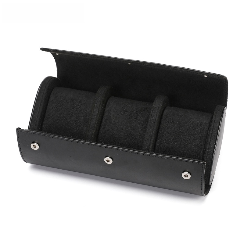 Vintage Leder 3-Slot Herren Uhrenbox für Reisen