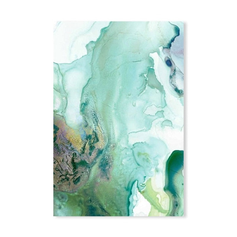Mint Sea Marble - Leinwand Wandkunst Gemälde