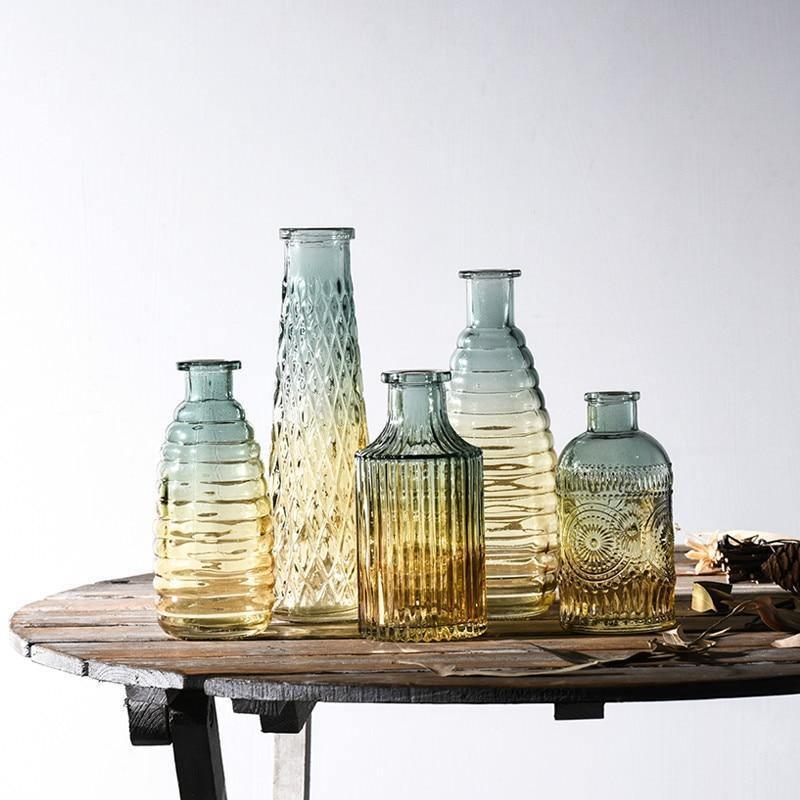Sandsberg Gradient Glasflaschen-Vasen | Modernes Design | Stilvolle Wohnaccessoires
