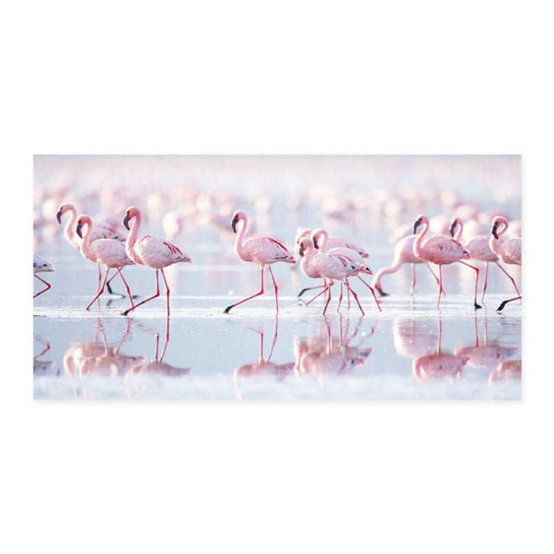 Schöner Flamingo im See - Leinwand Wandkunst Gemälde