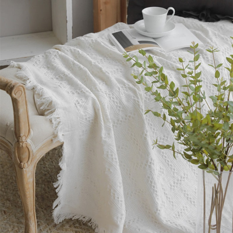 Bestickte Sommerdecke aus Baumwolle