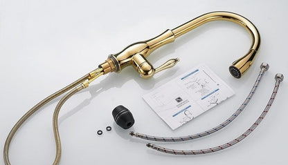 Sandsberg | Moderner Ausziehbarer Küchenmischer – Edelstahl 360° Schwenkbar mit Verlängerbarem Sprühkopf