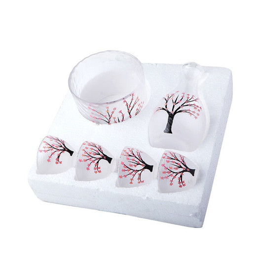 Frosted Pflaumenblüten Sake-Set
