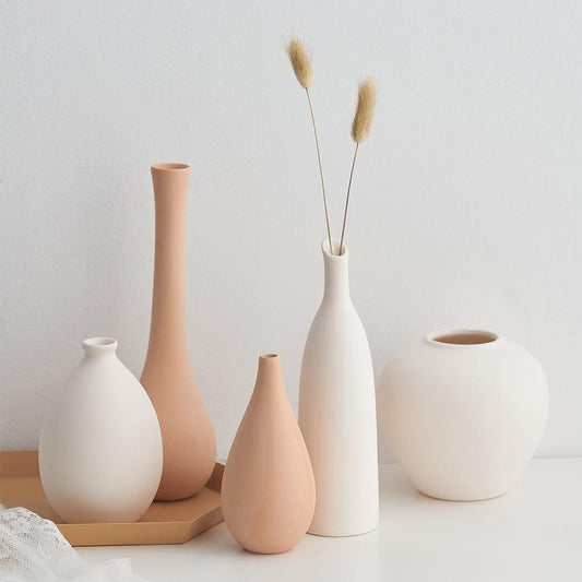 Sandsberg Neutrale Keramikvasen | Verschiedene Designs & Farben | Elegante Wohnkultur
