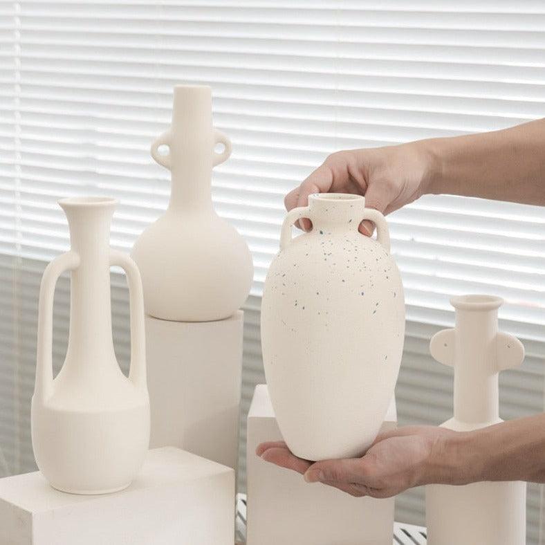 Sandsberg Designer Vase | Elegantes Finish | Matte & Gesprenkelte Varianten | Stilvolle Dekoration