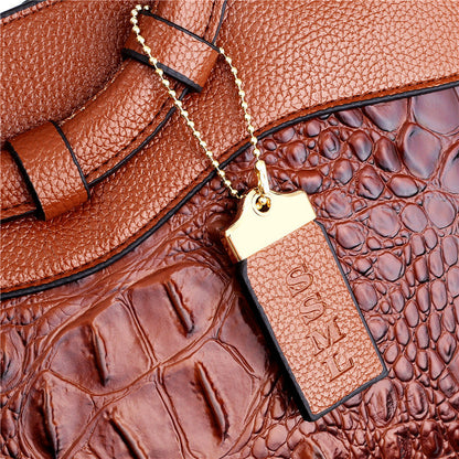 Sandsberg Leder-Krokodiltasche – mit handgefertigten Details