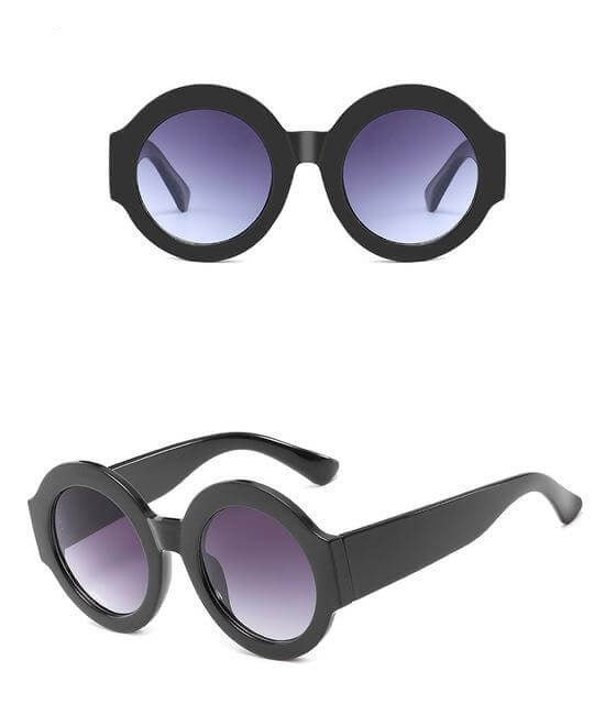 Designer Rote Grüne Schwarze Kreis Sonnenbrille