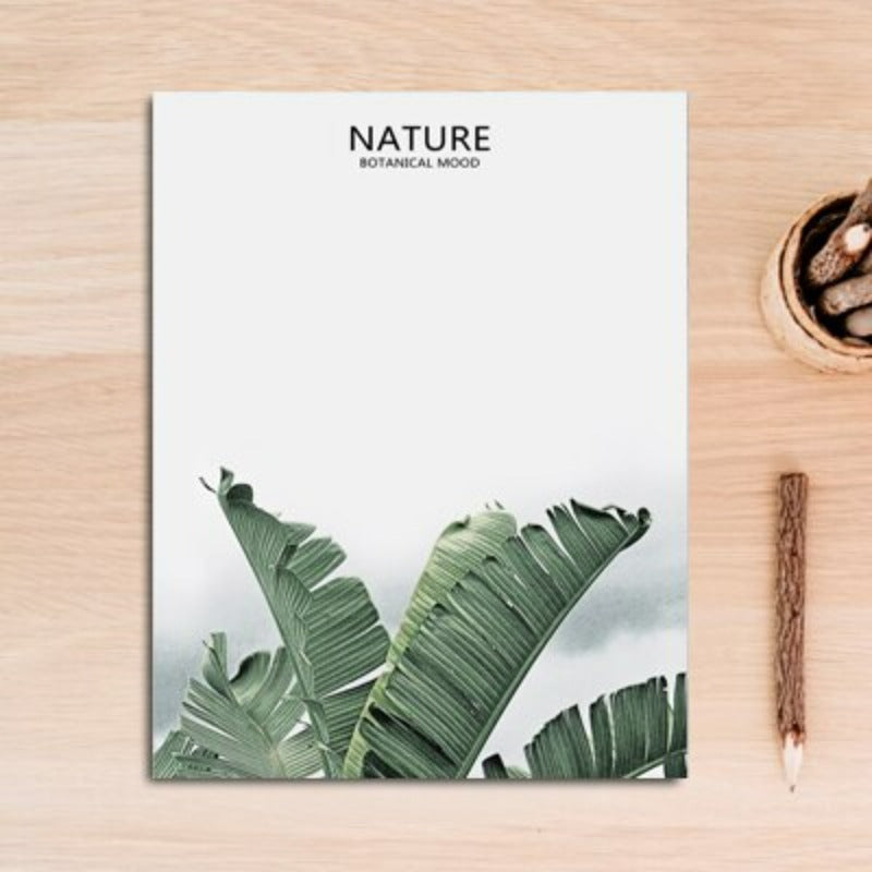 Nordic Nature Tropical Green Leaf - Leinwand Wandkunst Malerei