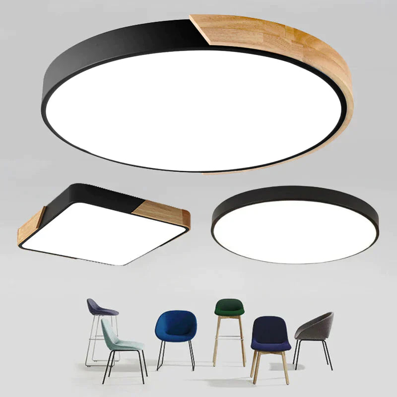 Sandsberg | Ultradünne LED 5cm Deckenleuchte Moderne Deckenlampe Unterputz Flächenpaneel Fernbedienung Licht für Restaurant Foyer Schlafzimmer
