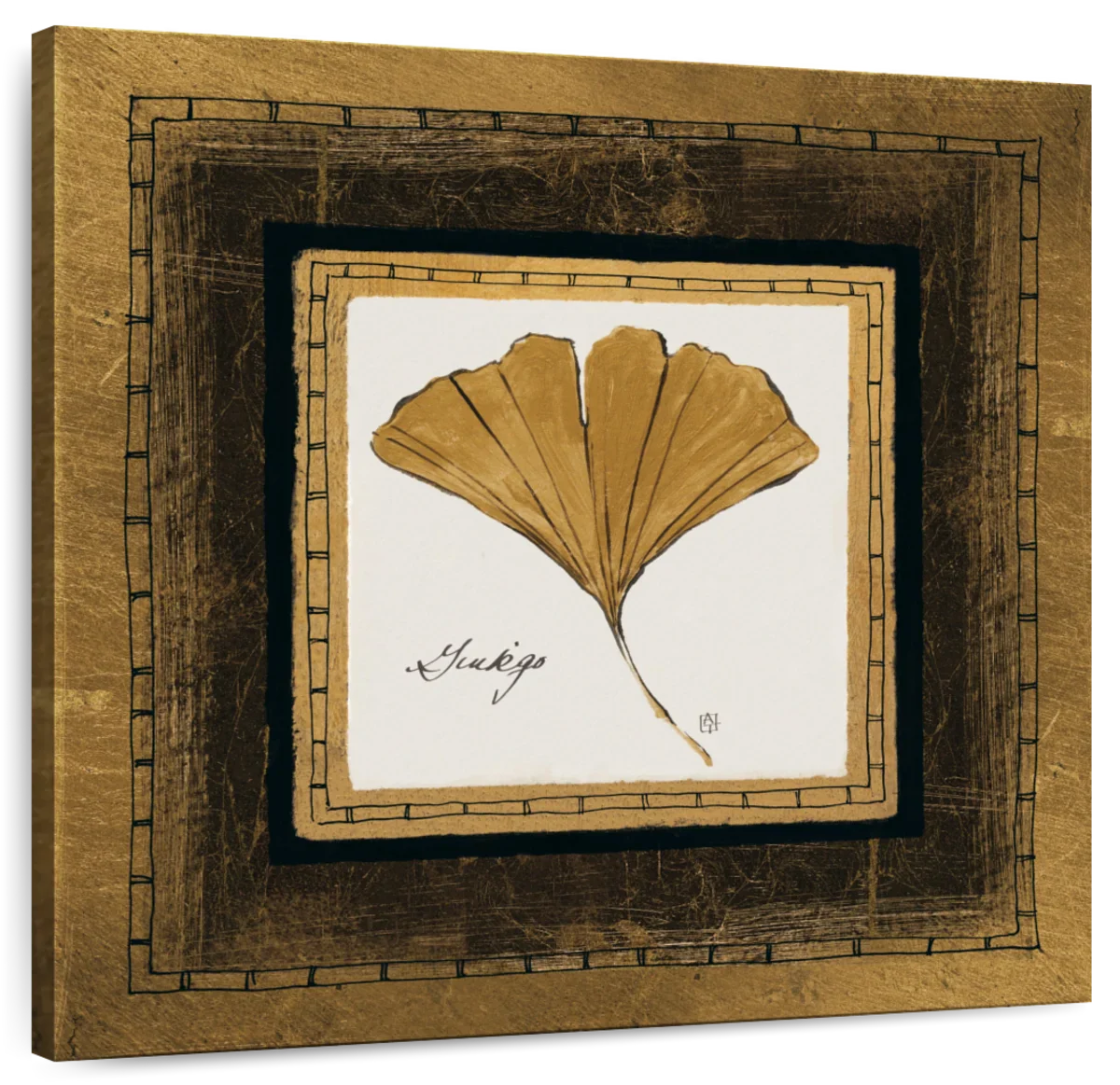Sandsberg | Vergoldete Ginkgo Wandkunst