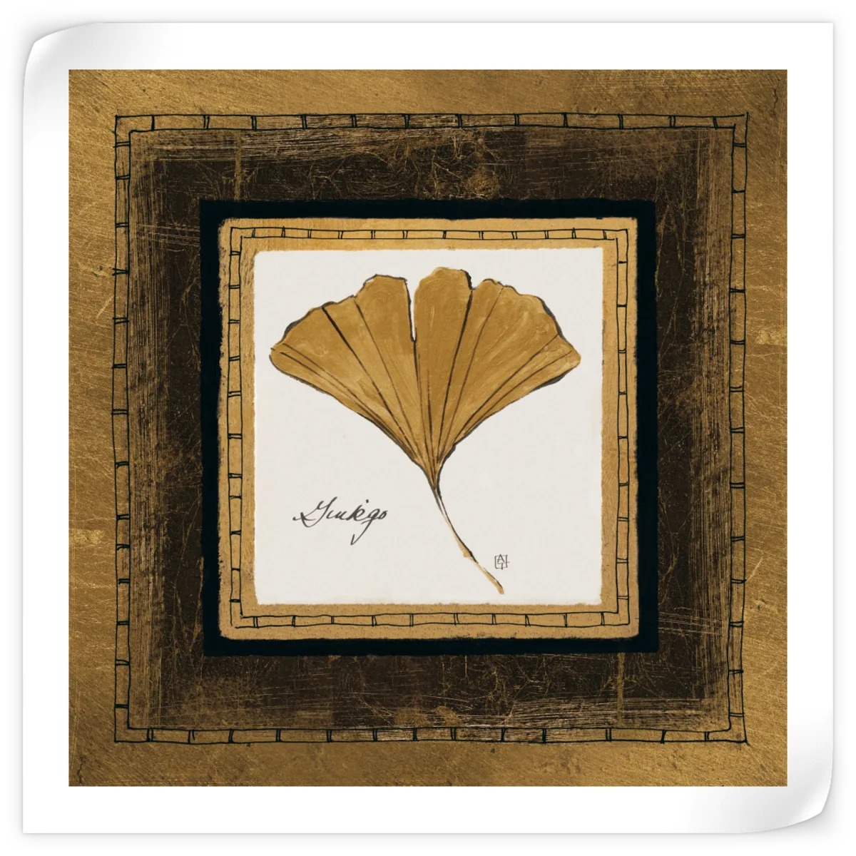 Sandsberg | Vergoldete Ginkgo Wandkunst