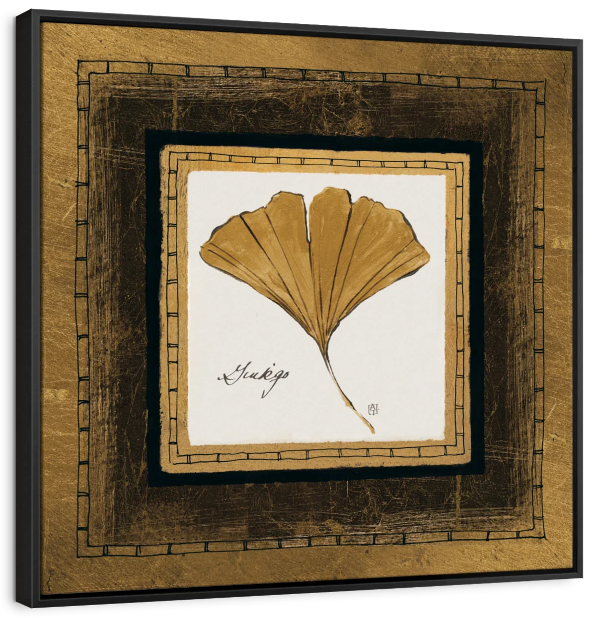 Sandsberg | Vergoldete Ginkgo Wandkunst