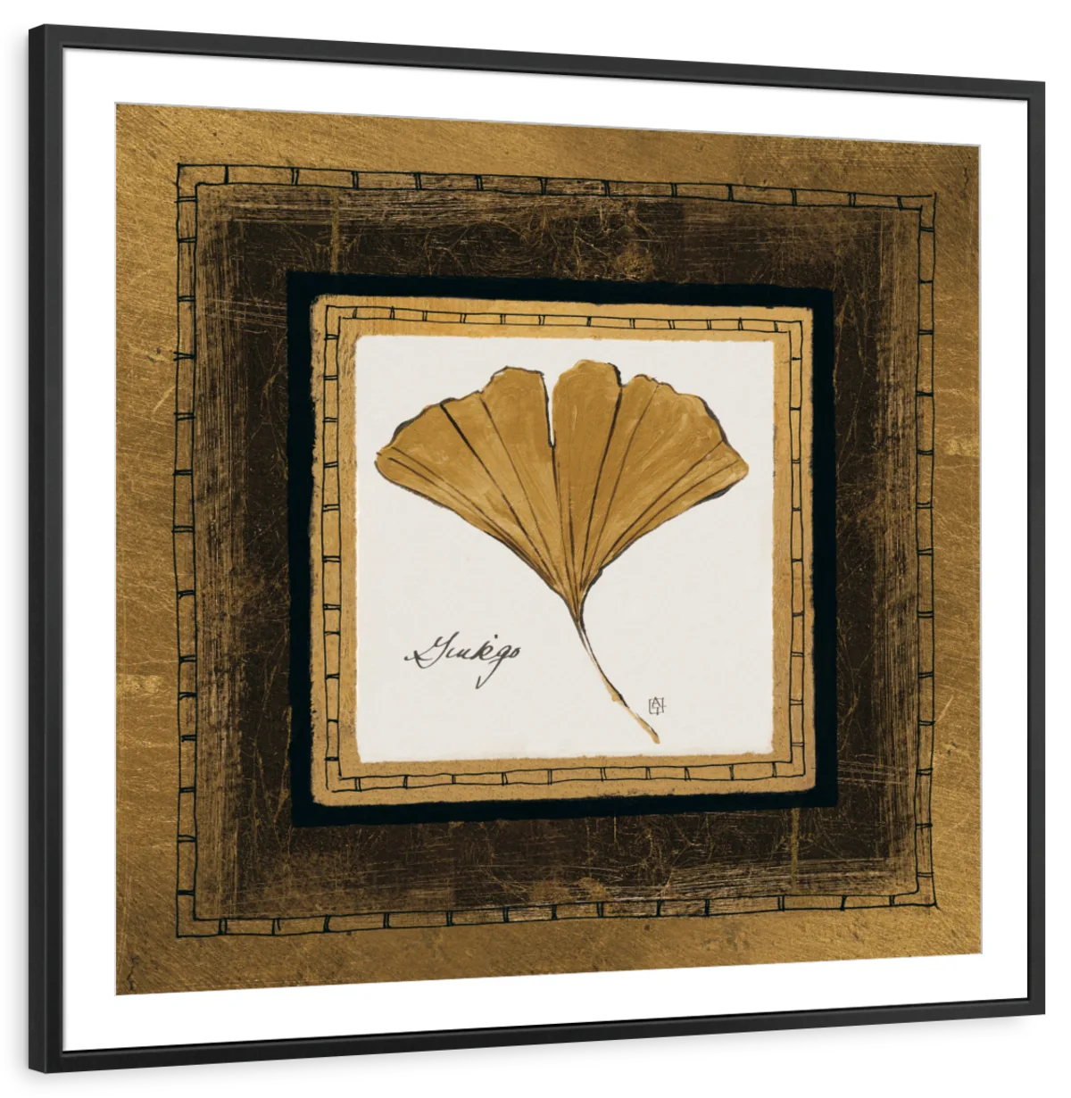 Sandsberg | Vergoldete Ginkgo Wandkunst