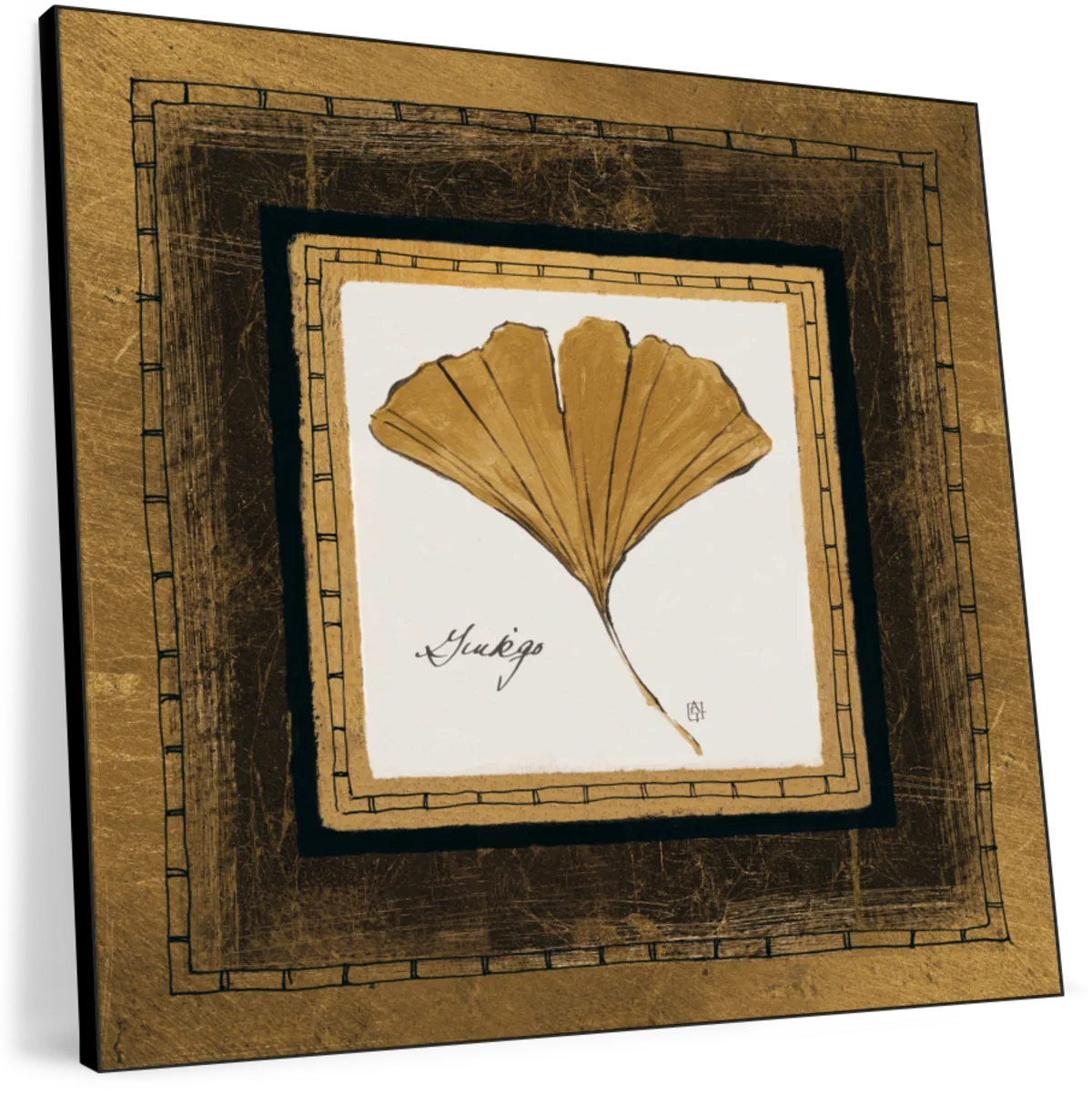 Sandsberg | Vergoldete Ginkgo Wandkunst
