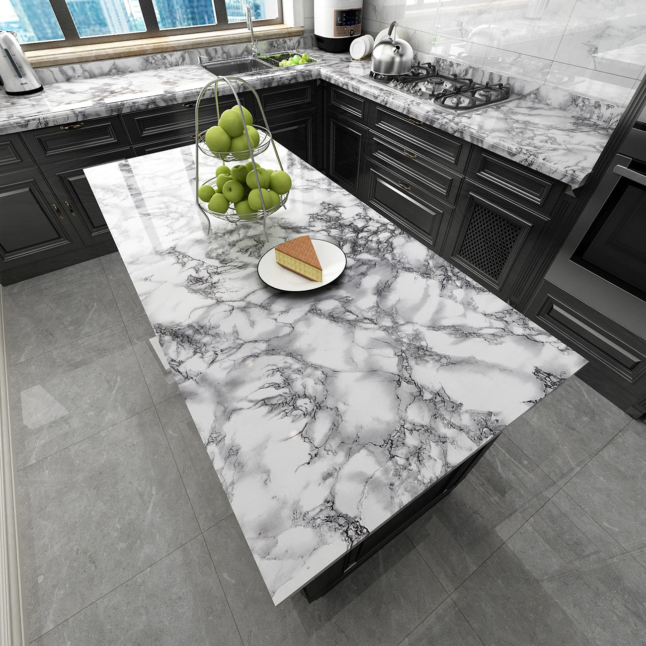 Sandsberg | PVC solide Vinyl-Marmor-Tapete wasserdicht selbstklebendes Tapete